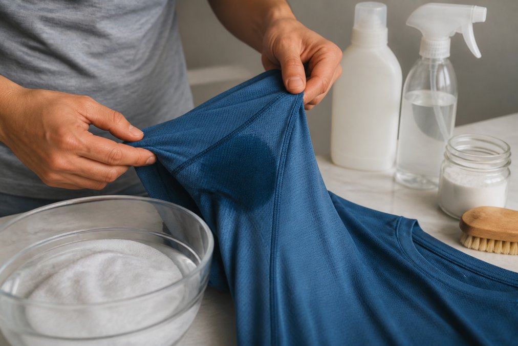 Remove Sweat Stains From Synthetic Shirts